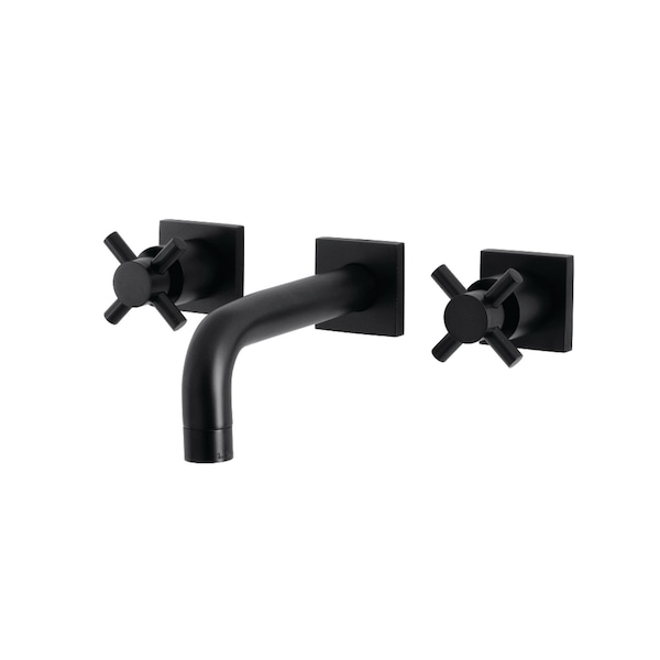 Kingston Brass KS6120DX Two-Handle Wall Mount Bathroom Faucet, Matte Black KS6120DX - main